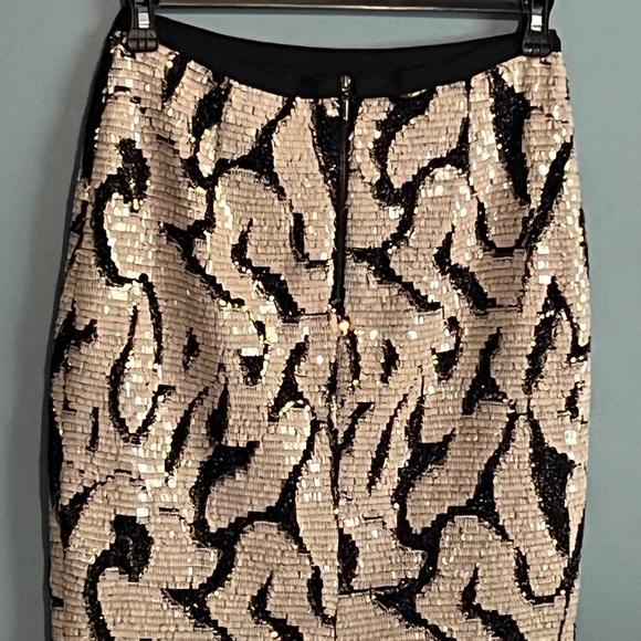 SELLING ANTONIO MELANI SKIRT COLOR BLACK And CREAM SIZE 6 - Picture 5 of 14